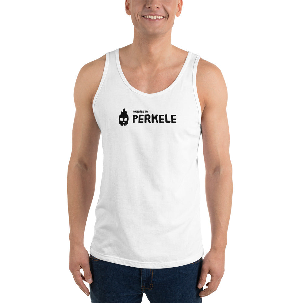 Powered by Perkele Tank Top Finnish T-Shirt - Finnish t-shirt from Very Finnish Problems