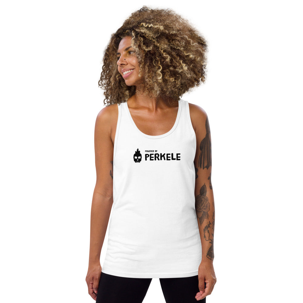 Powered by Perkele Tank Top Finnish T-Shirt - Finnish t-shirt from Very Finnish Problems