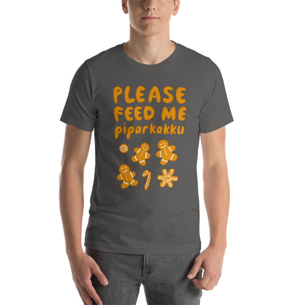 Feed me piparkakku Finnish Food T-Shirt - Finnish t-shirt from Very Finnish Problems