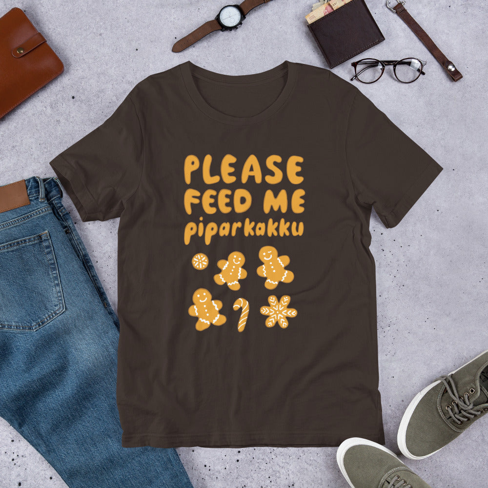 Feed me piparkakku Finnish Food T-Shirt - alternate view - Very Finnish Problems