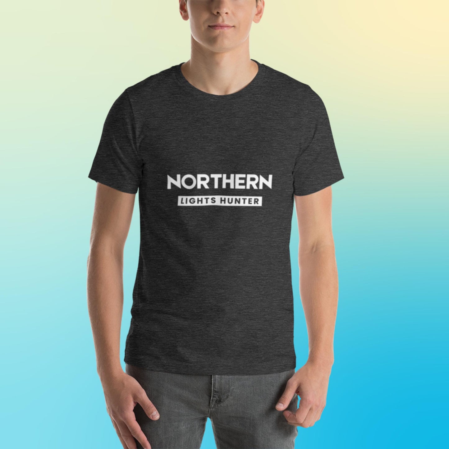 Northern Lights Hunter Finnish Nature T-Shirt - Finnish t-shirt from Very Finnish Problems