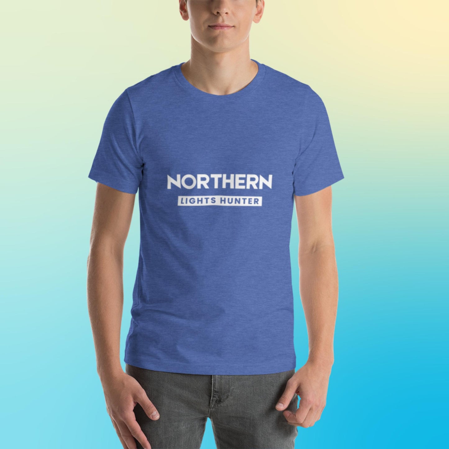 Northern Lights Hunter Finnish Nature T-Shirt - Finnish t-shirt from Very Finnish Problems