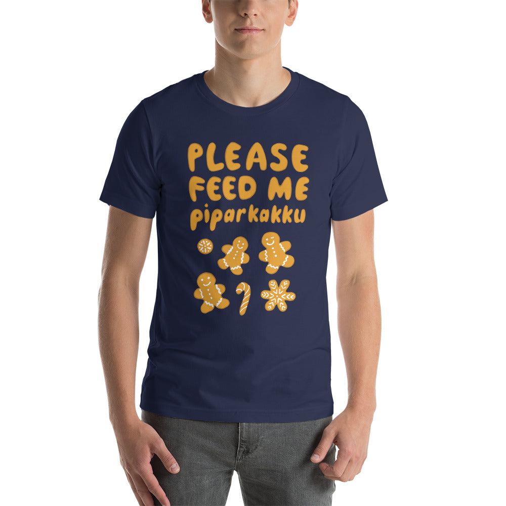Feed me piparkakku Finnish Food T-Shirt - Finnish t-shirt from Very Finnish Problems