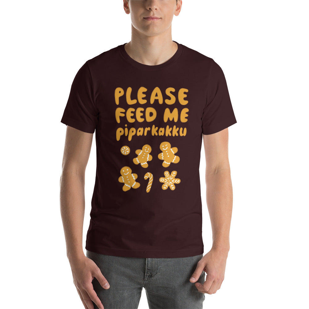 Feed me piparkakku Finnish Food T-Shirt - Finnish t-shirt from Very Finnish Problems