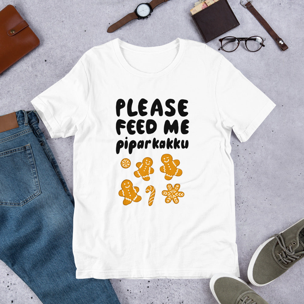 Feed me piparkakku Finnish Food T-Shirt - Finnish t-shirt from Very Finnish Problems