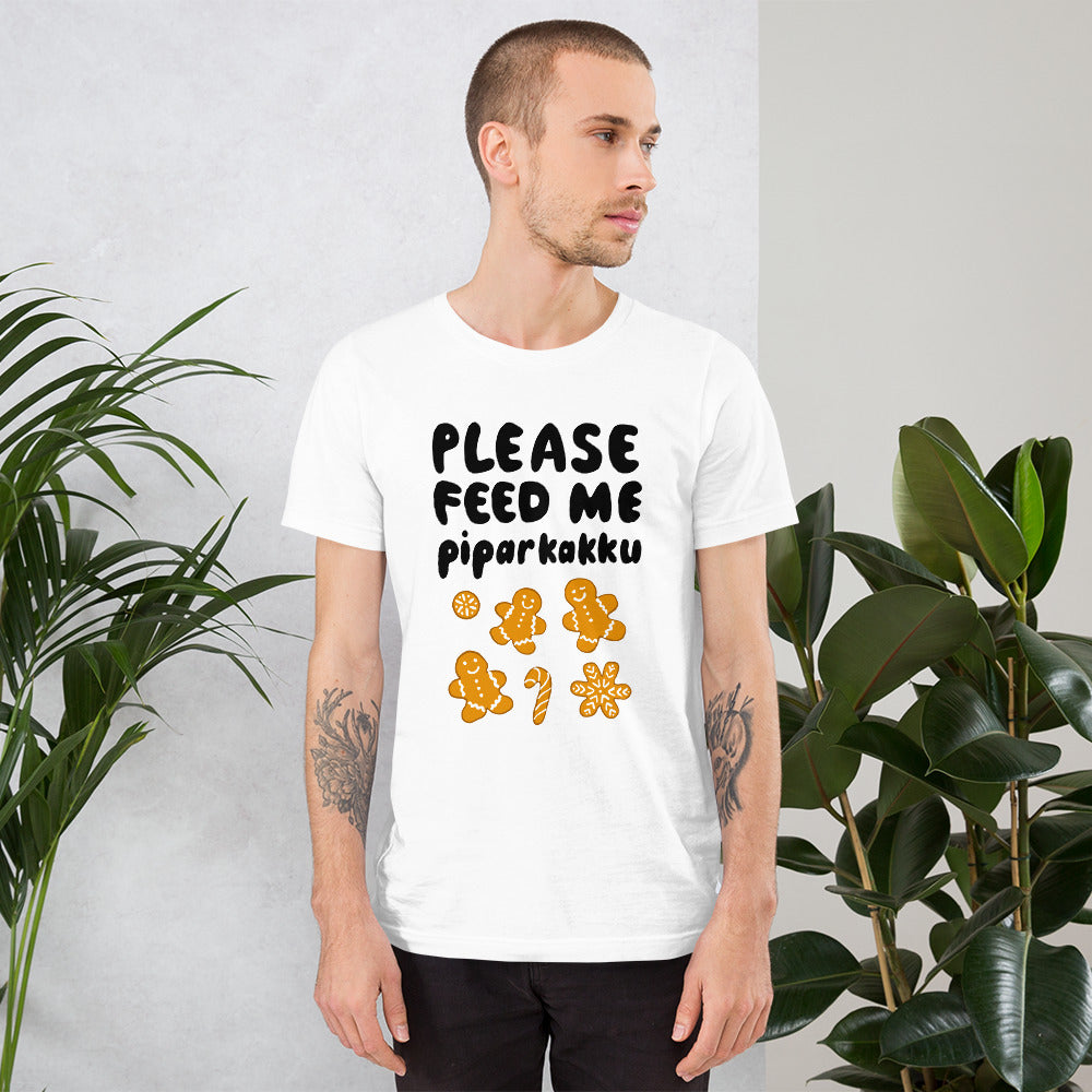 Feed me piparkakku Finnish Food T-Shirt - Finnish t-shirt from Very Finnish Problems