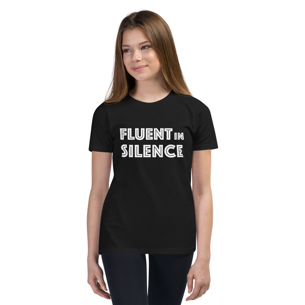 Fluent in silence Finnish Introvert Youth T-Shirt - alternate view - Very Finnish Problems
