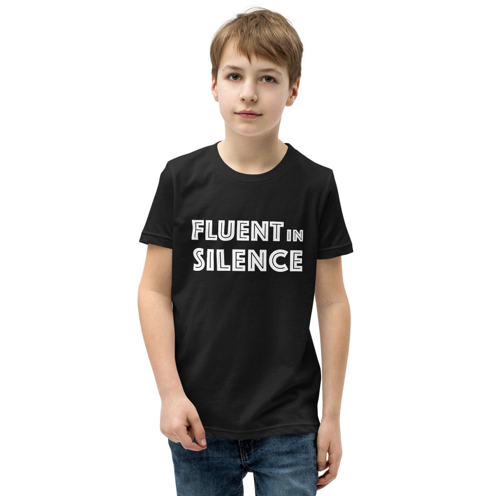Fluent in silence Finnish Introvert Youth T-Shirt - alternate view - Very Finnish Problems