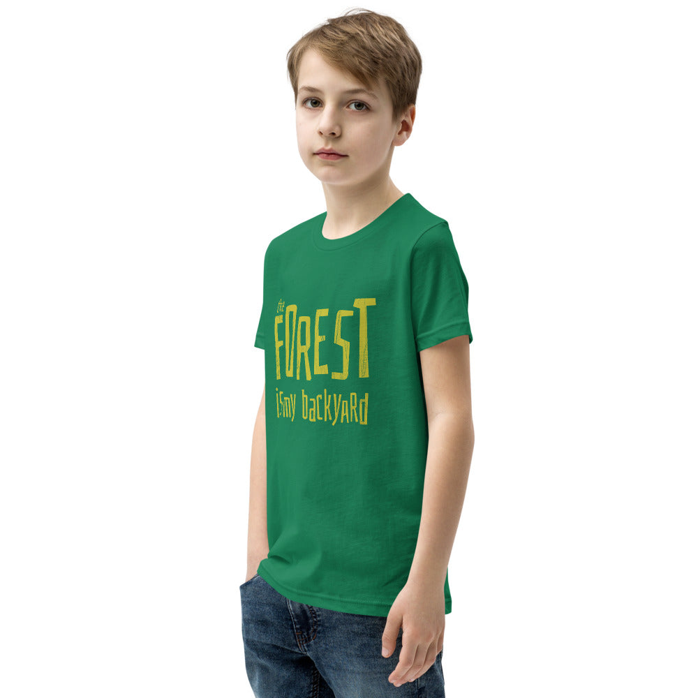 Forest is my backyard Youth T-Shirt - Finnish youth t-shirt from Very Finnish Problems