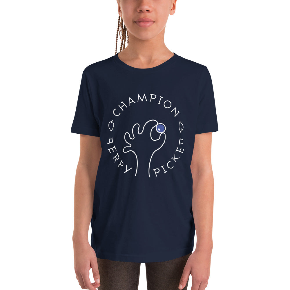 Champion Blueberry Picker Finnish Youth T-Shirt - alternate view - Very Finnish Problems