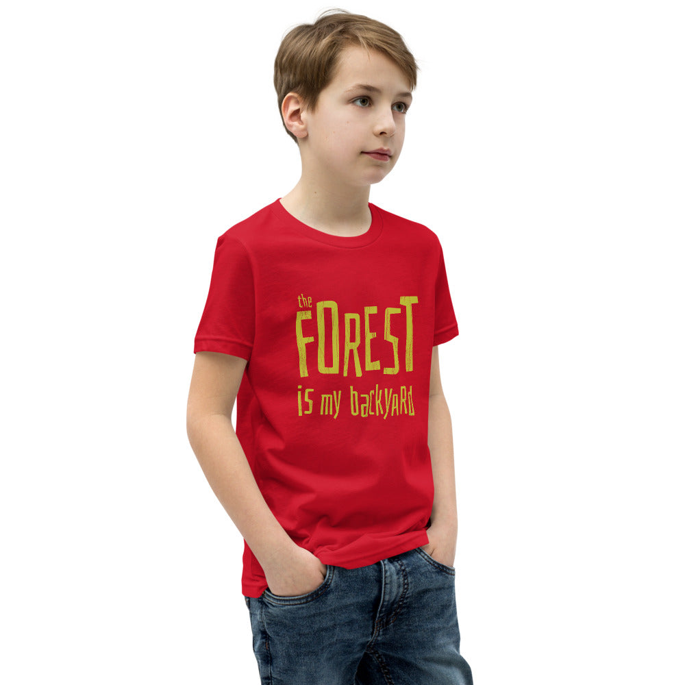 Forest is my backyard Youth T-Shirt - Finnish youth t-shirt from Very Finnish Problems