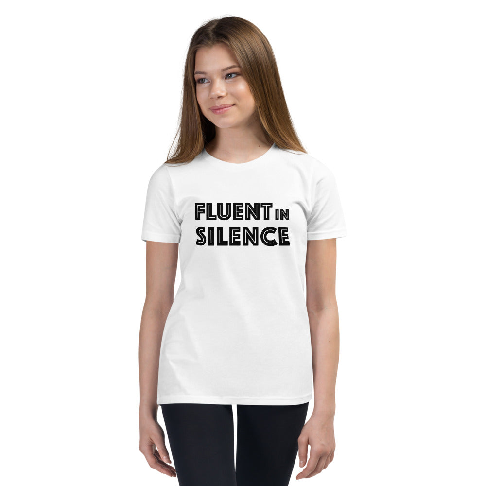 Fluent in silence Finnish Introvert Youth T-Shirt - Very Finnish Problems official youth t-shirt