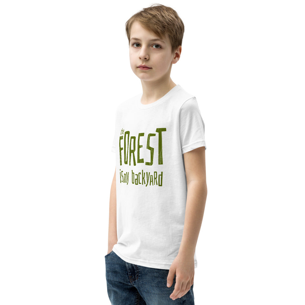 Forest is my backyard Youth T-Shirt - Finnish youth t-shirt from Very Finnish Problems